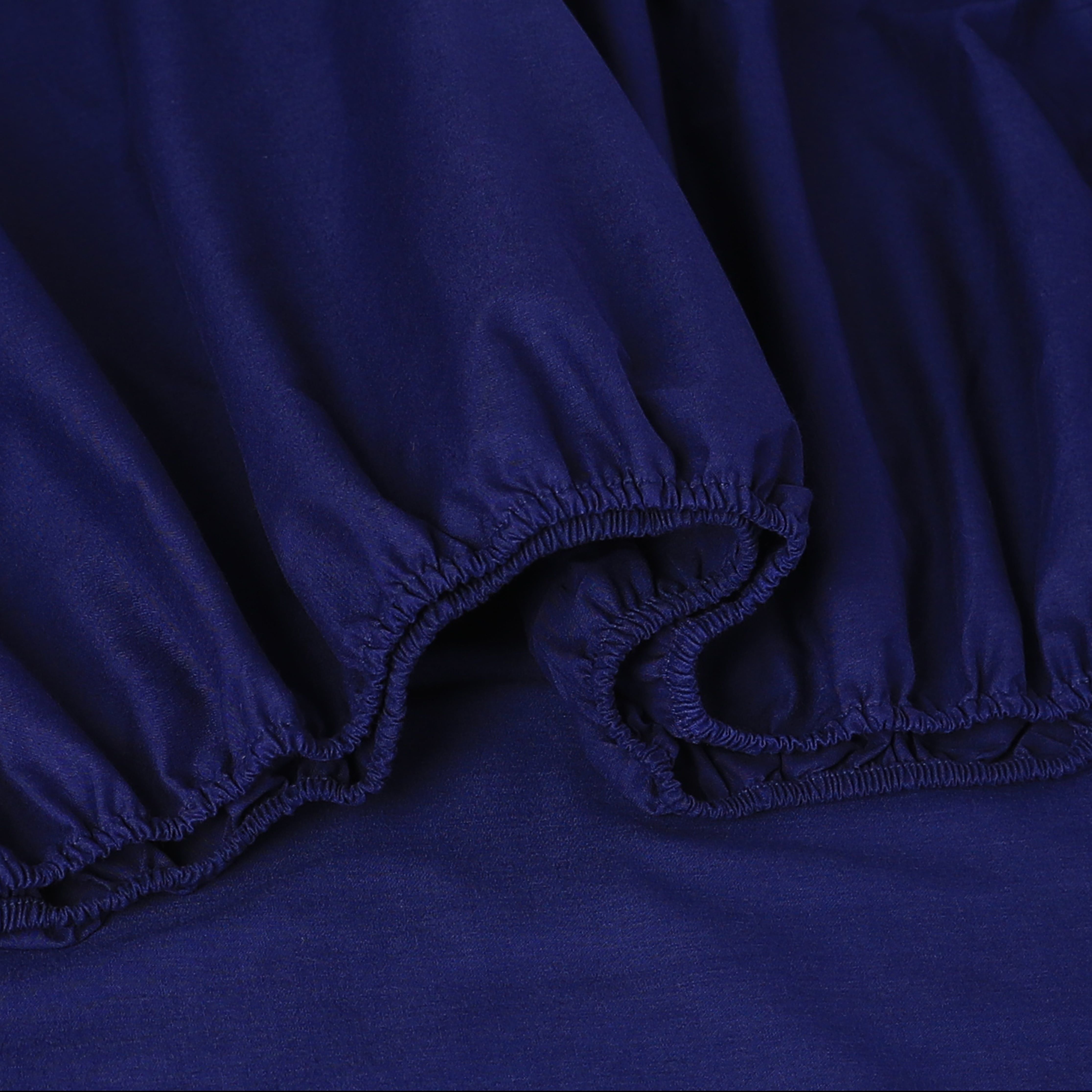 Nova Egyptian Cotton Vintage Washed Sheet Set – Navy Blue – Single