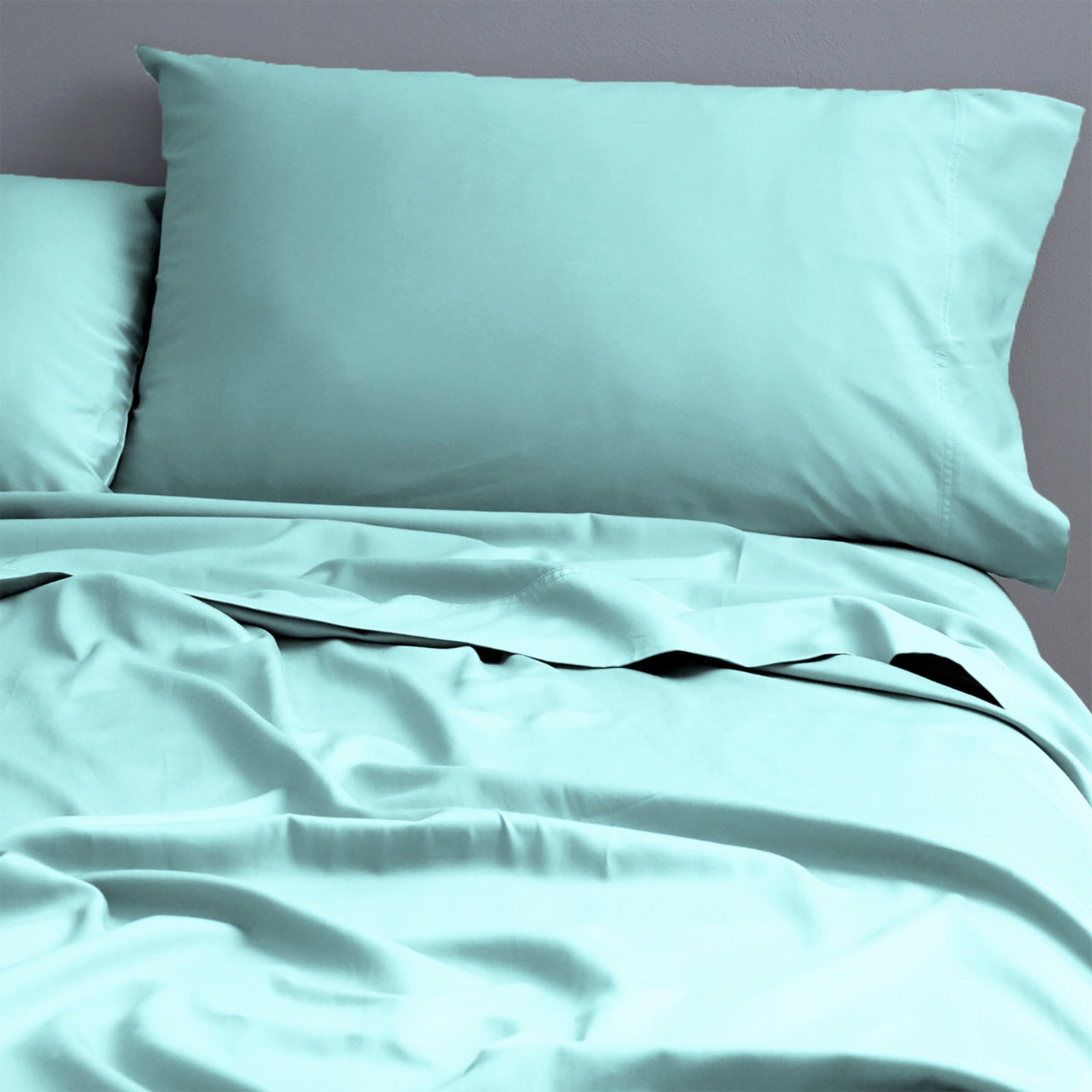 Natural Cotton 500 Thread Count Torquoise Sheet Set – Double