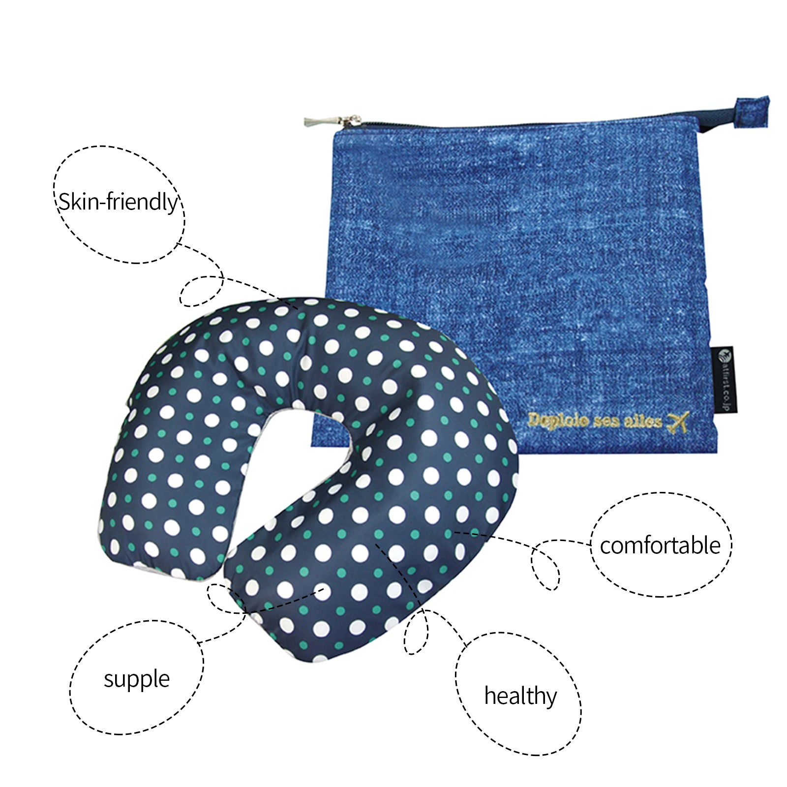 Traverse Travel Neck Pillow – Blue – Standard