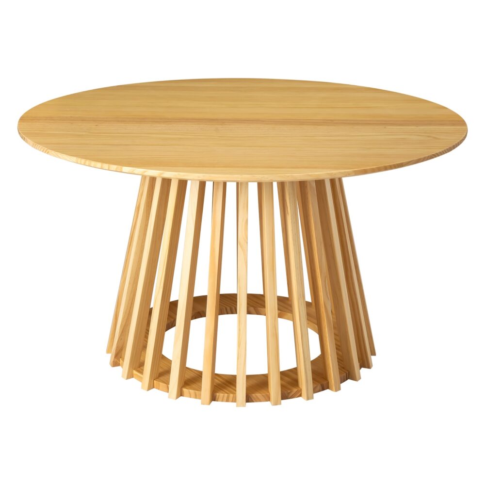 Palmer Coastal Coffee Table – Brown / Wood – 80 cm