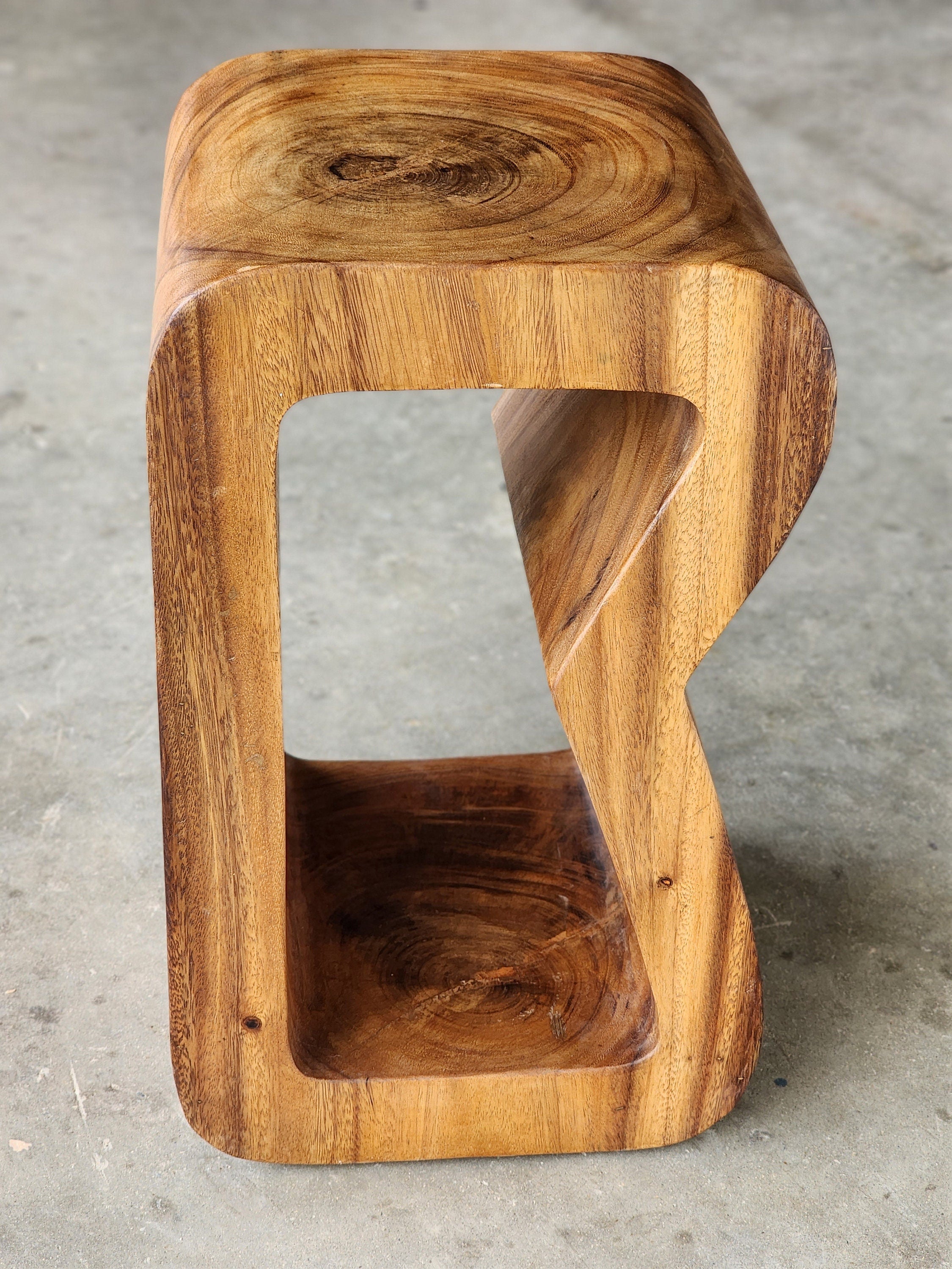 Side table, coffee table or entrance corner table - hand crafted from solid wood