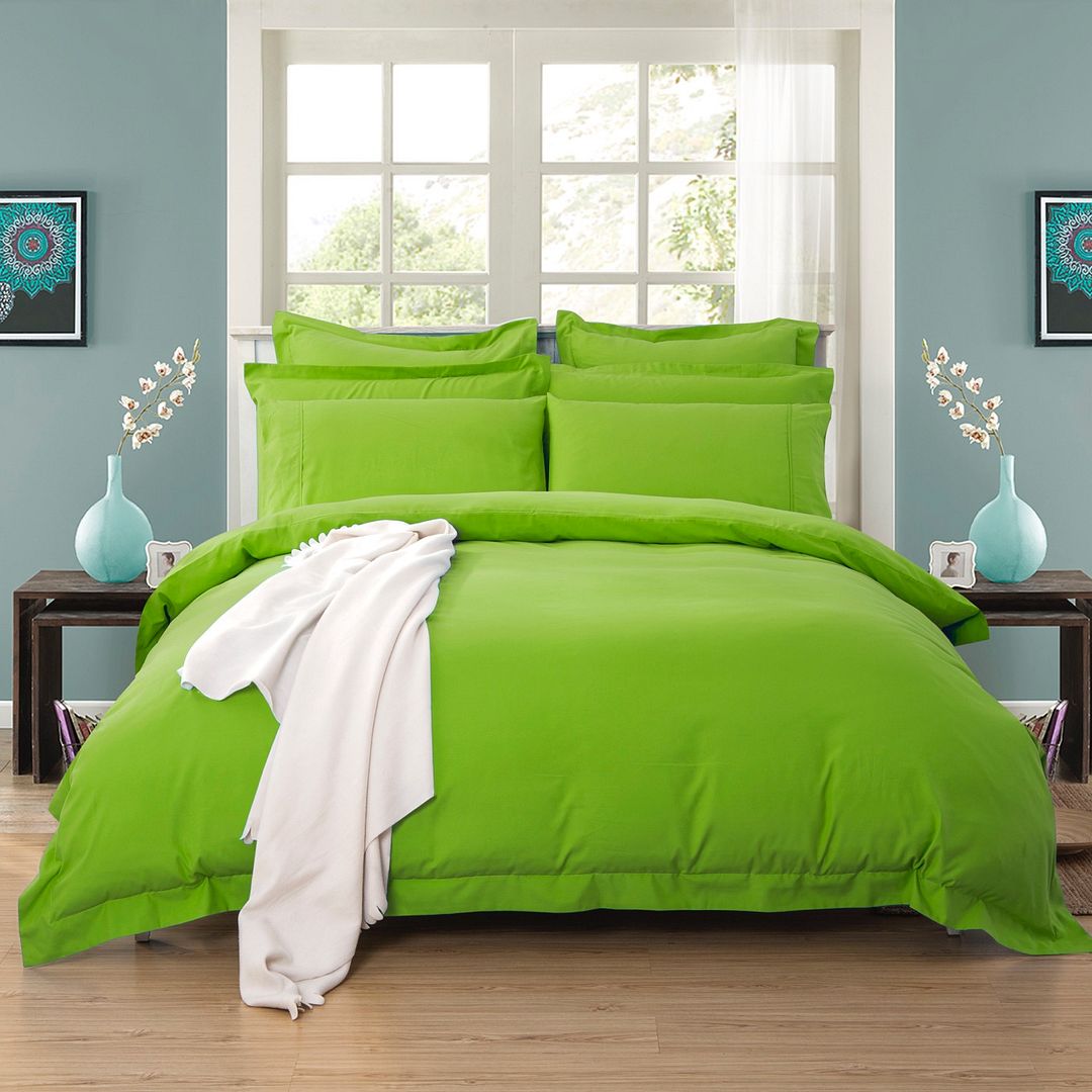 Rowan 1000TC Tailored Green Duvet Quilt Cover Set – King
