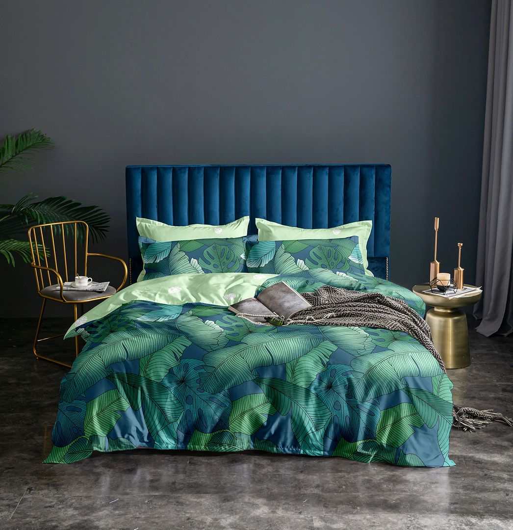 Kalena Leaves Quilt Cover Set – Queen