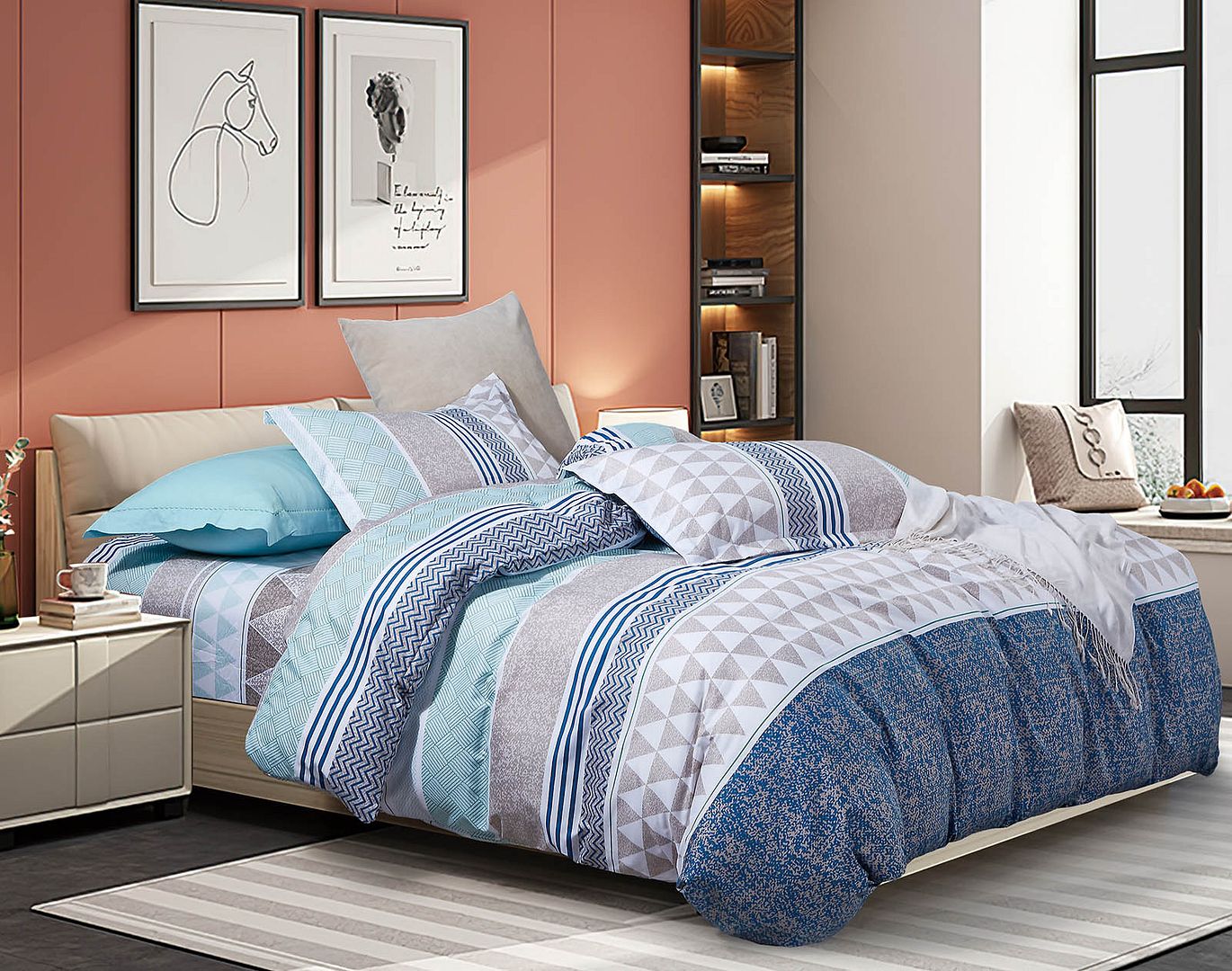 Danya Quilt Cover Set – Multi – Super King