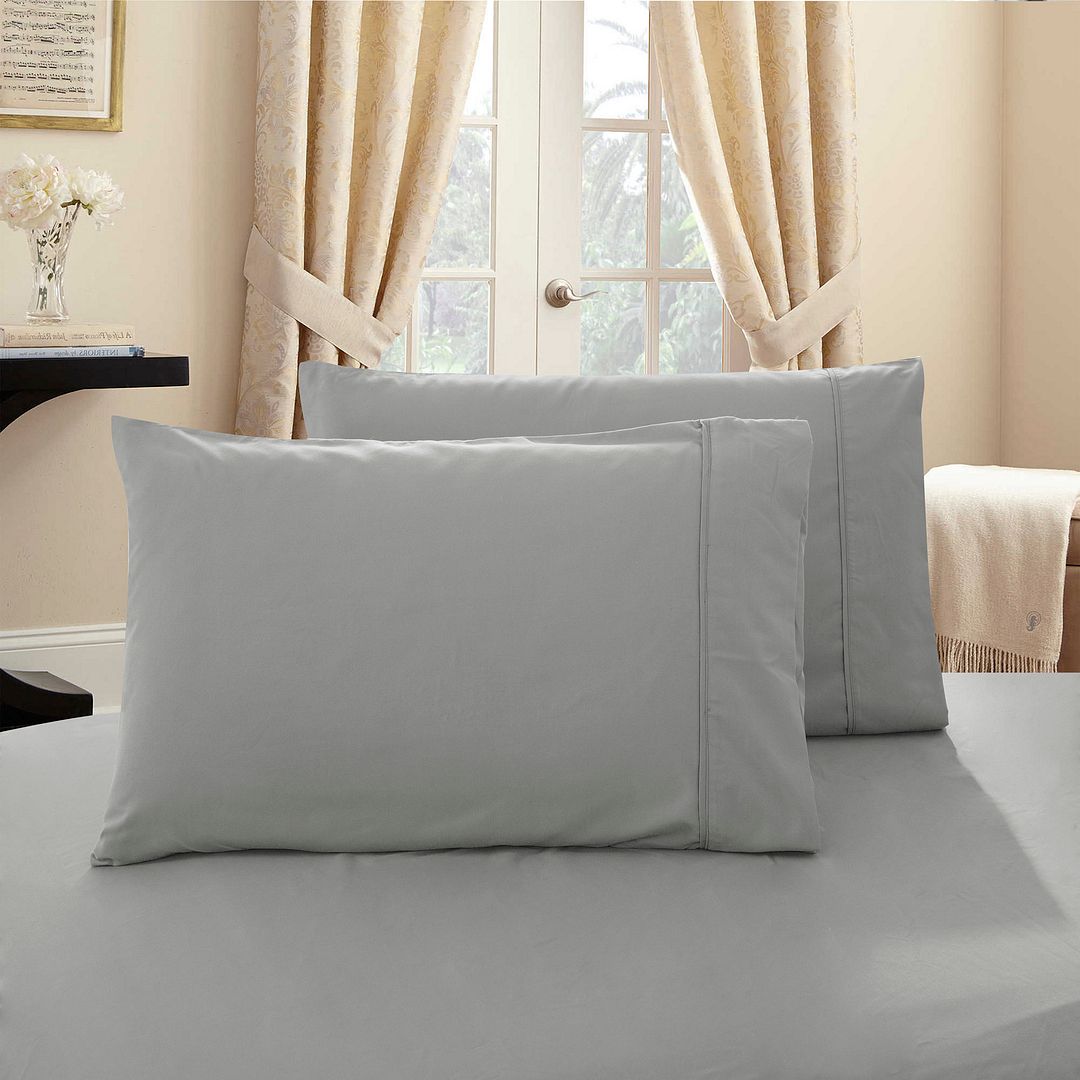 Linden 1000TC Premium Ultra Soft Pillowcases 2 - Pack - Grey – Queen