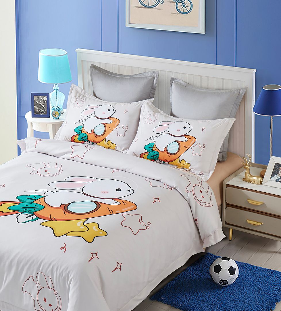 Bunny Kids Quilt Cover Set – Multi – Double