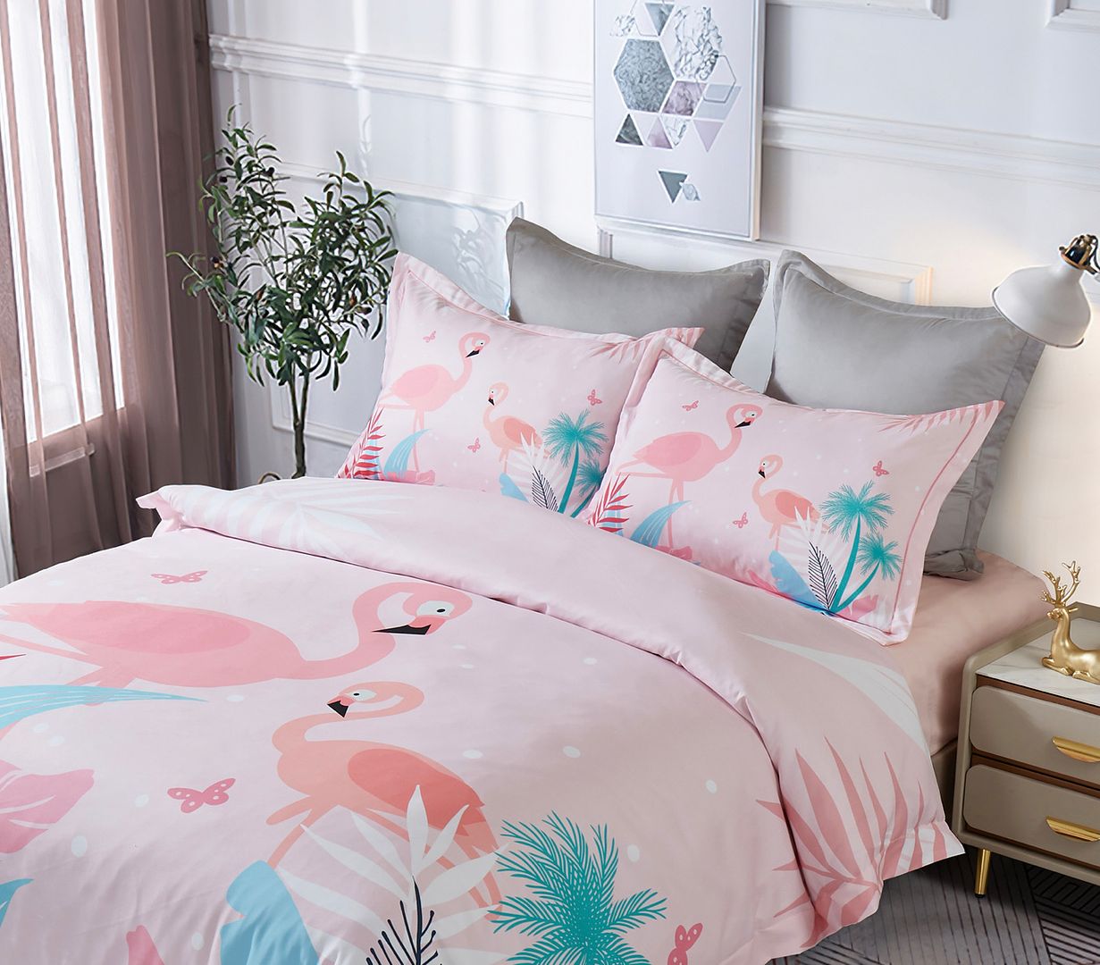Palmira Flamingo Kids Quilt Cover Set – Multi – Double