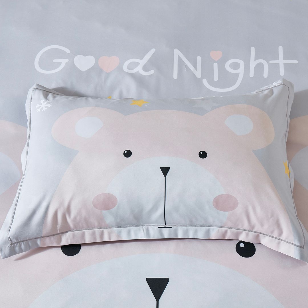 Bear Kids Quilt Cover Set – Multi – Double