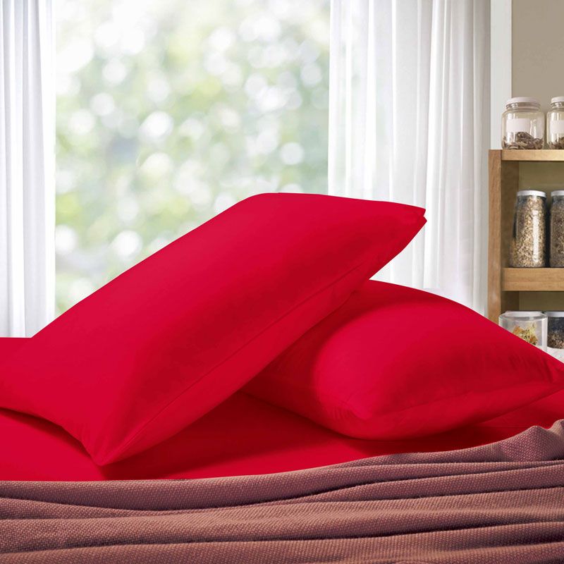 Arlo Premium Pillowcases – Red – Set of 2