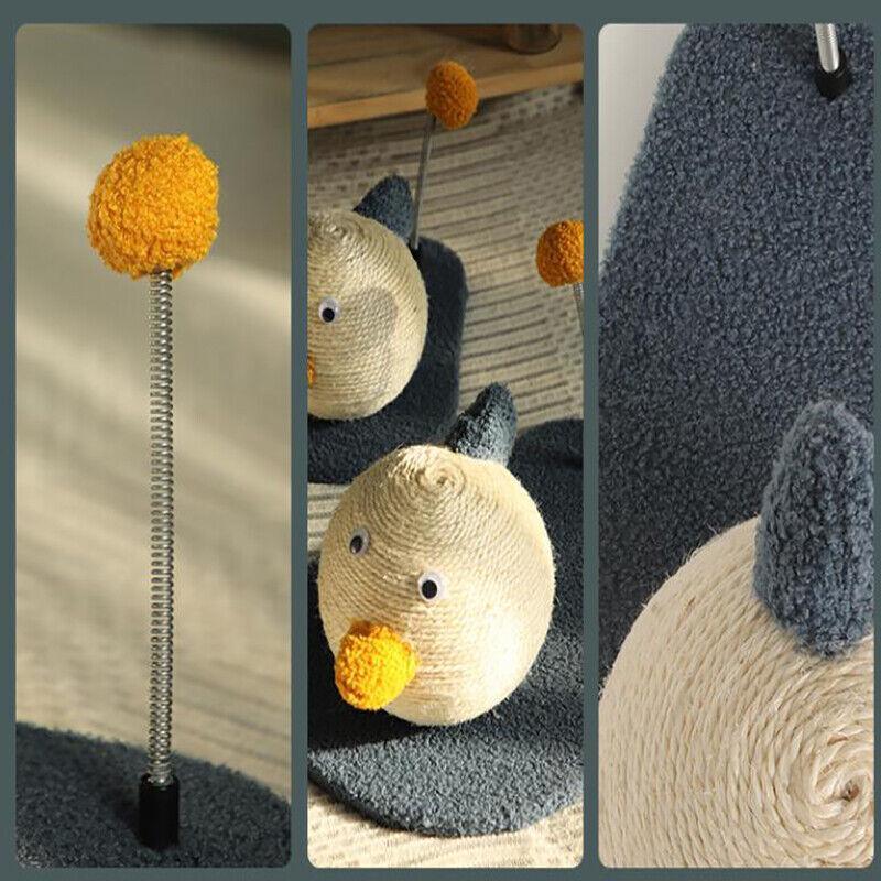 Playtime Cat Scratching Post with Ball – Beige / Cream – Large