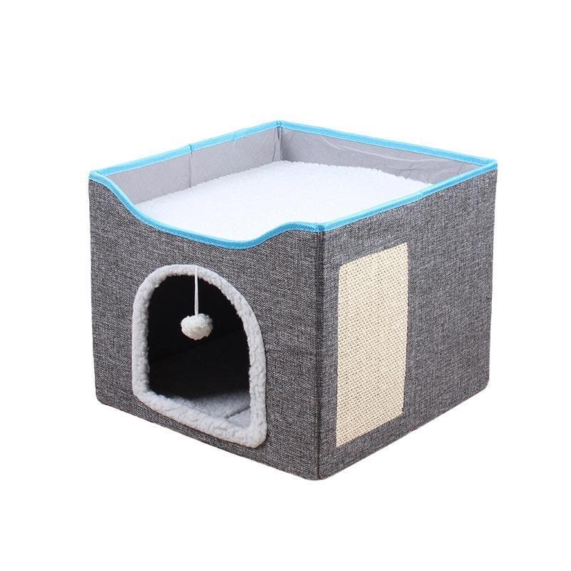 Zen Foldable Cat Hideaway Bed – Green – Standard