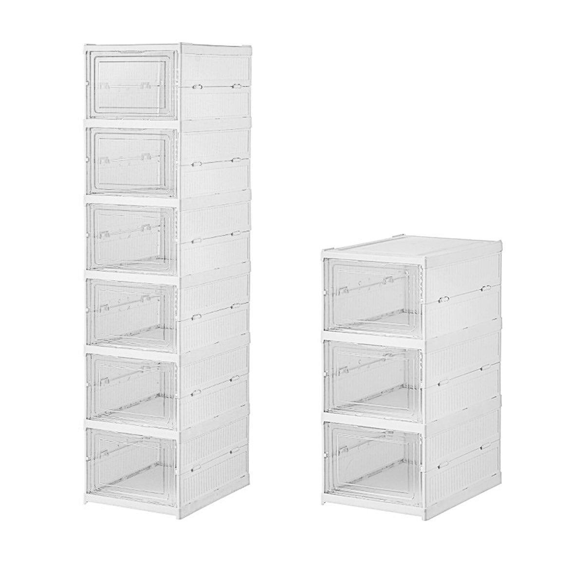 Clear Shoe Storage Boxes – Transparent – Set of 3