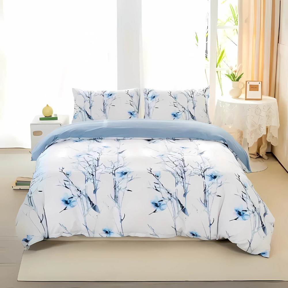 Mist Floral Quilt Cover Set - (2pcs, ) – Single