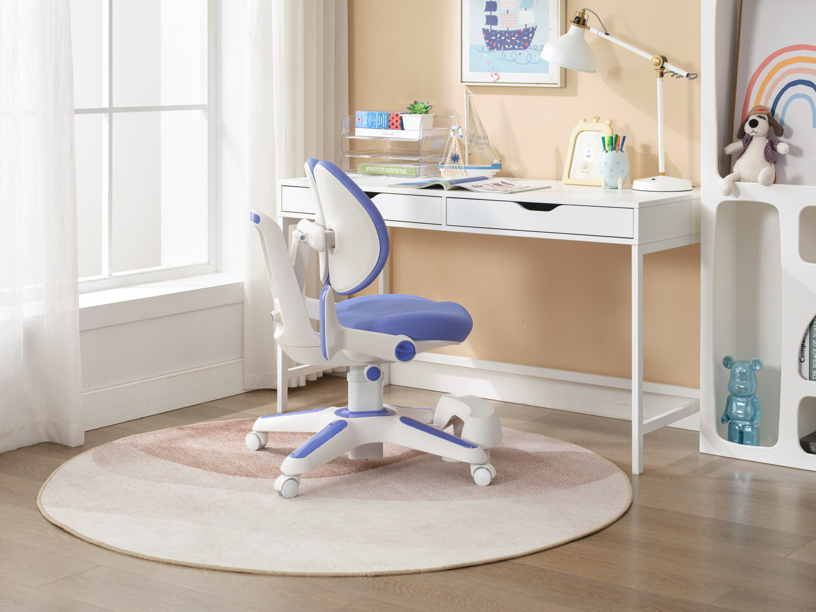 Kiera Kids Study Chair Set – Blue – Single