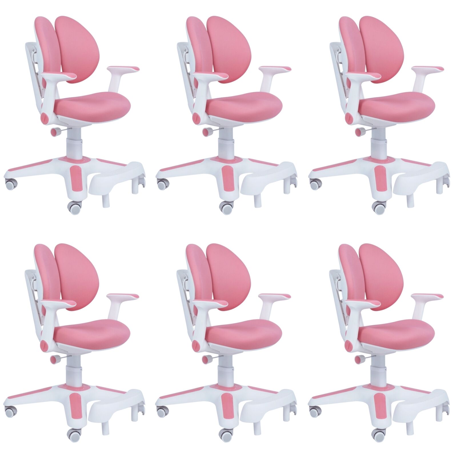 Haven Kids Study Chair Set – Pink – Set of 6