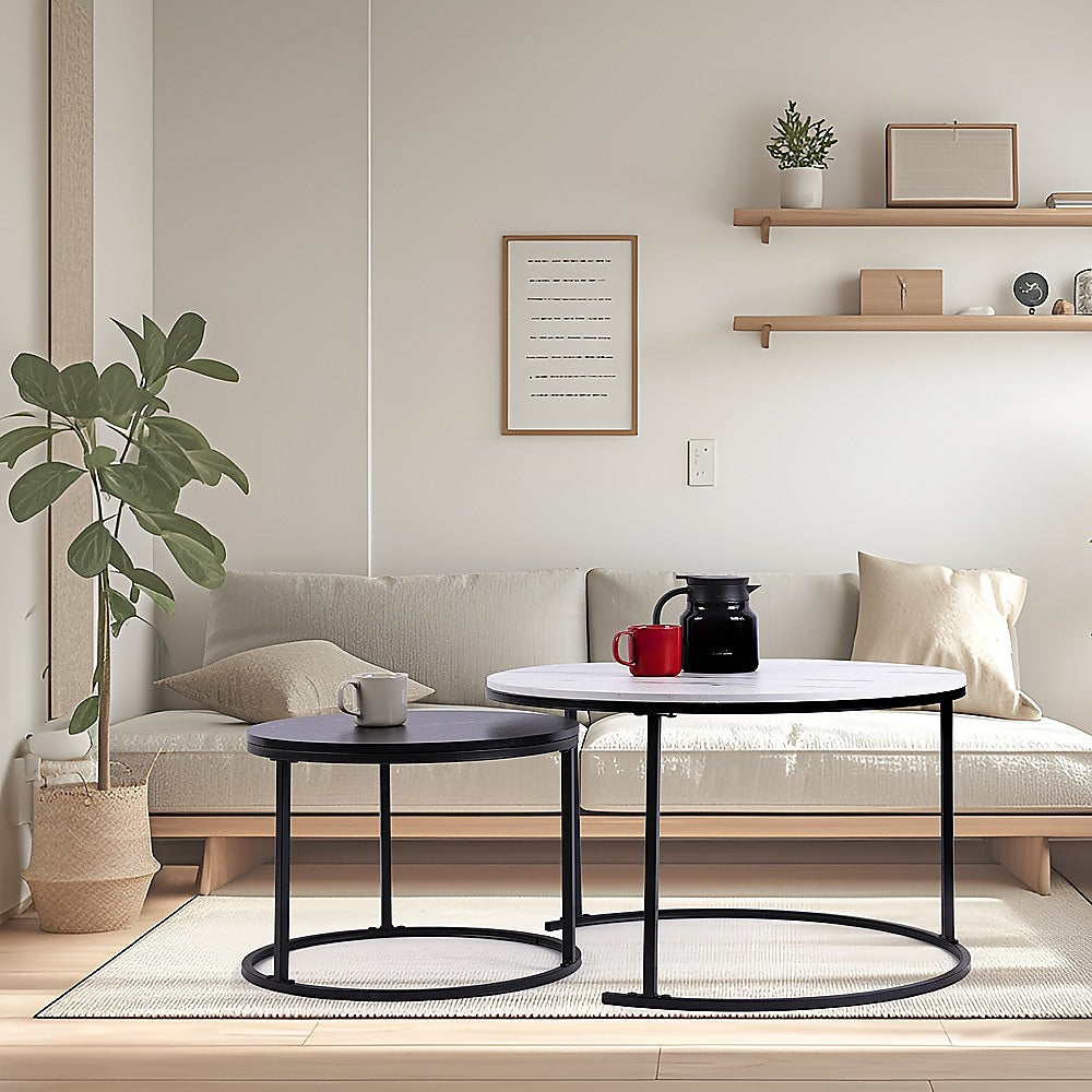 Atlas Nesting Coffee Tables – Multi – Set of 2