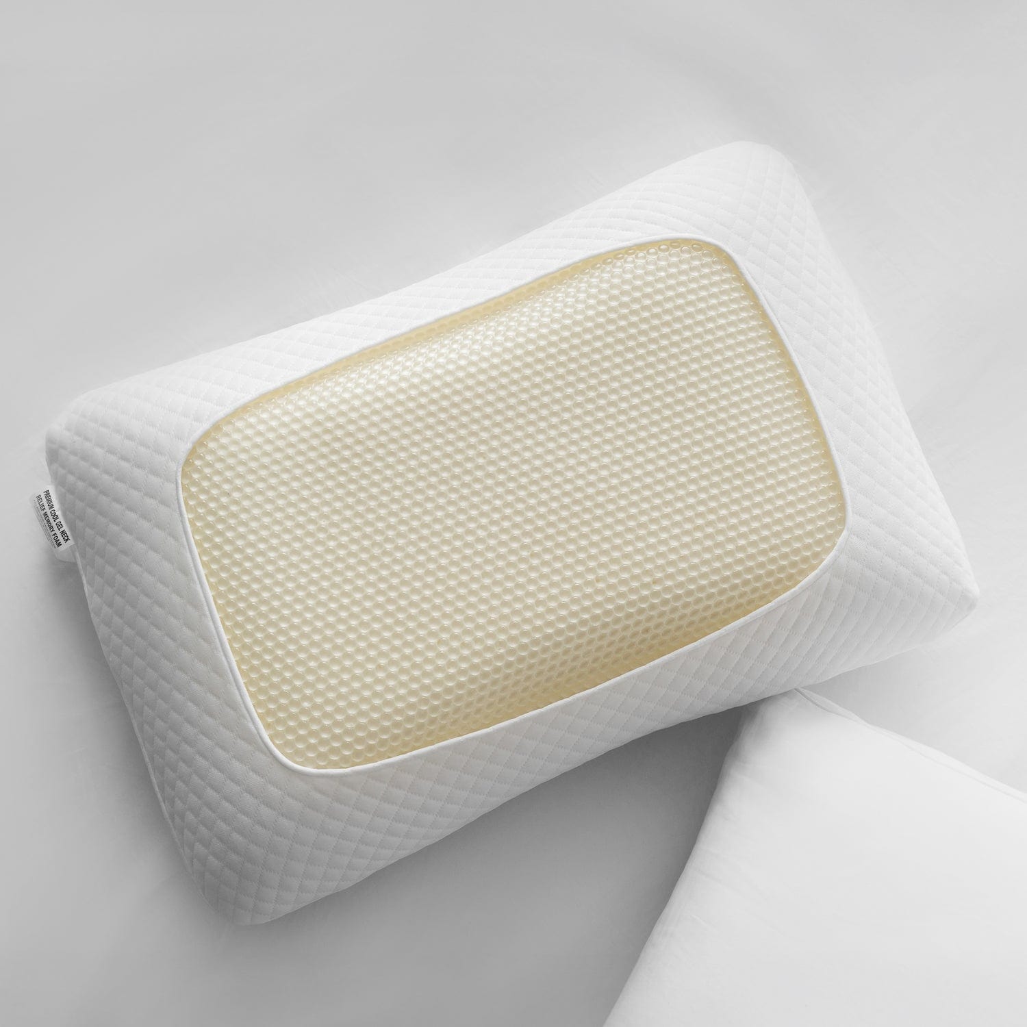 Cascade Cool Gel Memory Foam Pillow – White – Standard