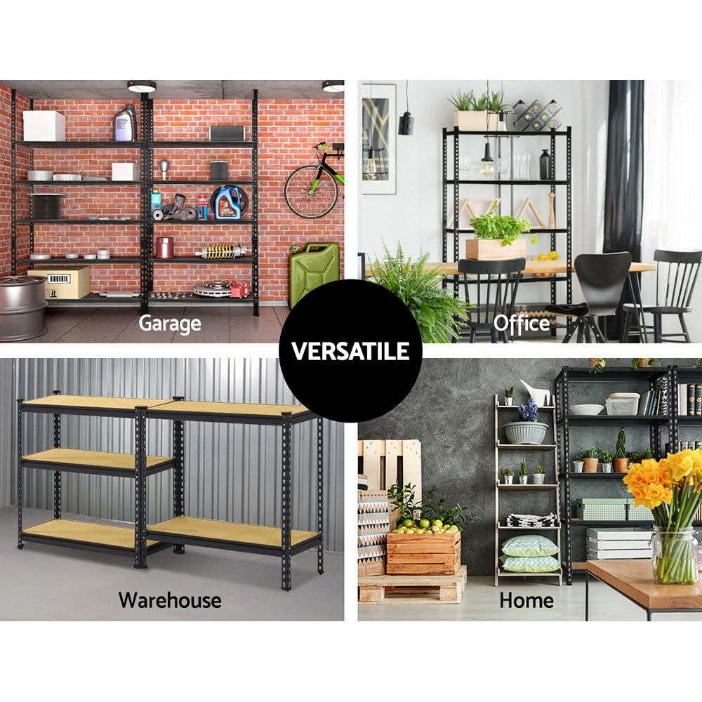 Linden Garage Shelving Warehouse Rack – Black – 180 cm