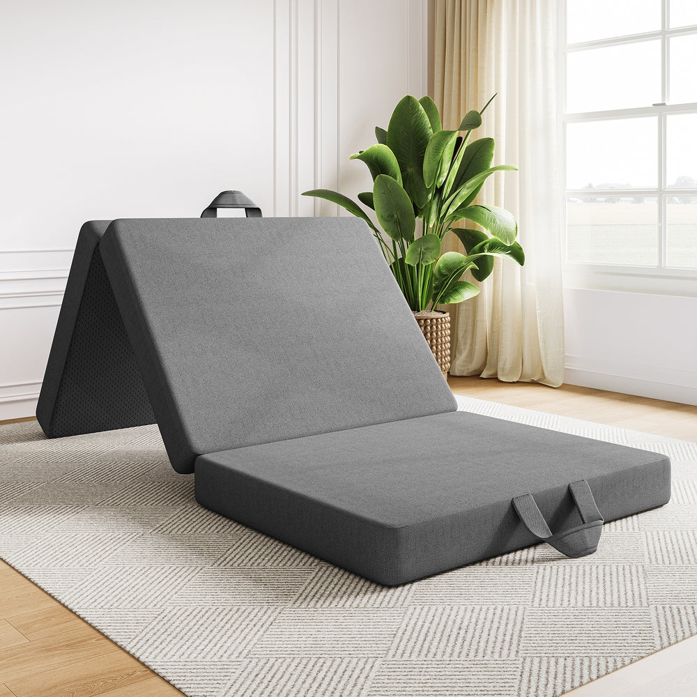 Kairo Tri-Fold Memory Foam Mattress – Grey – Single