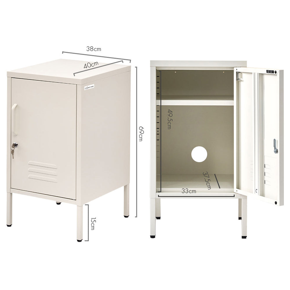 Valdez Metal Storage Cabinet – White – 38 cm
