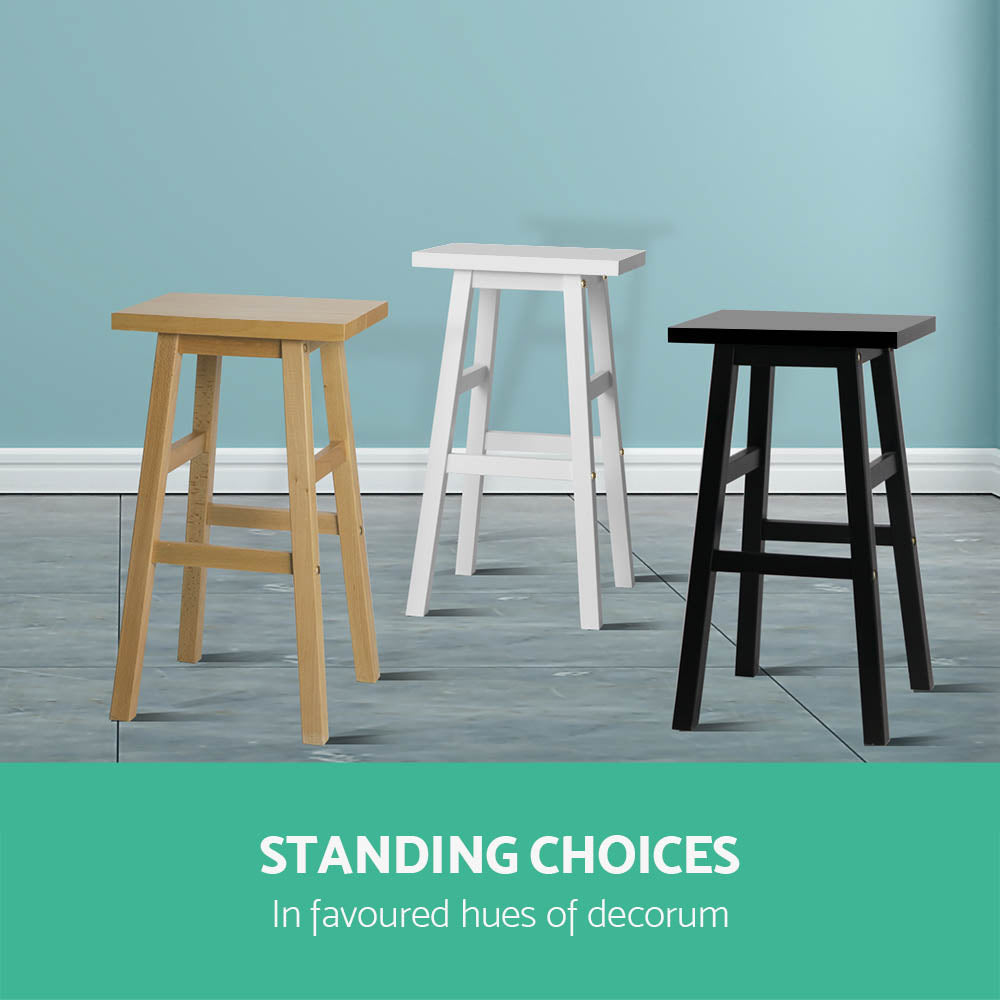 Baden Wooden Bar Stools – Black – Set of 4