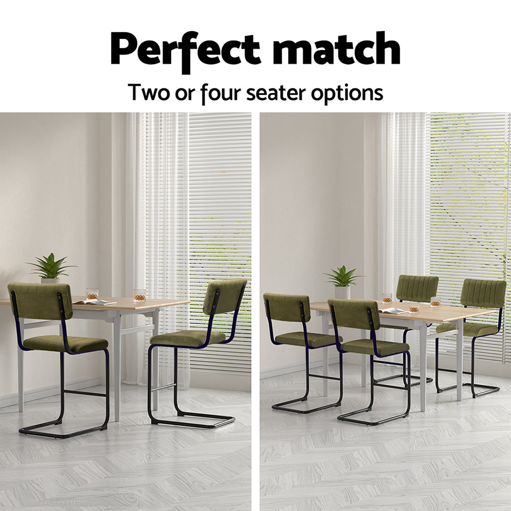 Orman Velvet Bar Stools – Green – Set of 2