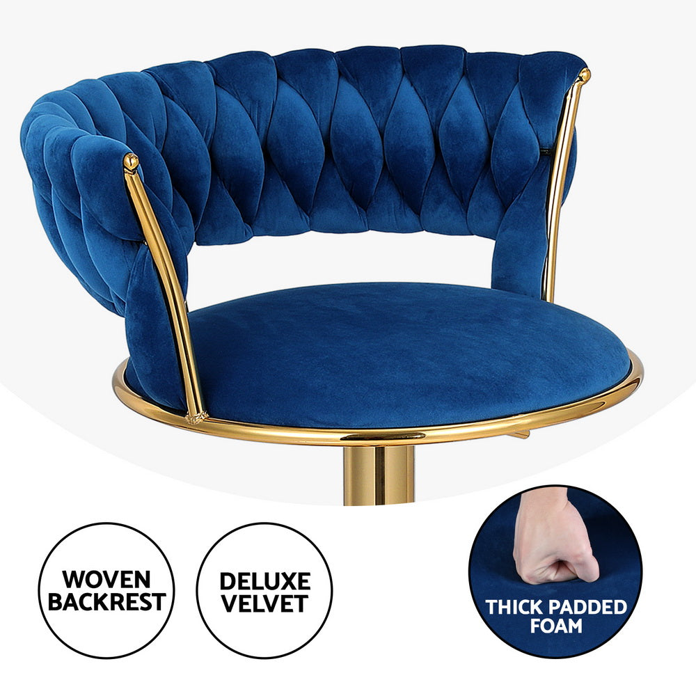 Vivien Shell Back Counter Stool – Navy – Single