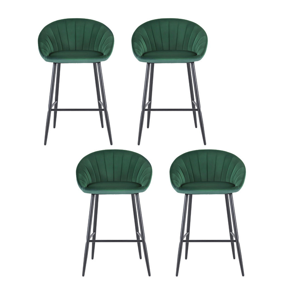 Rowan Tub Bar Stools – Green – Set of 4