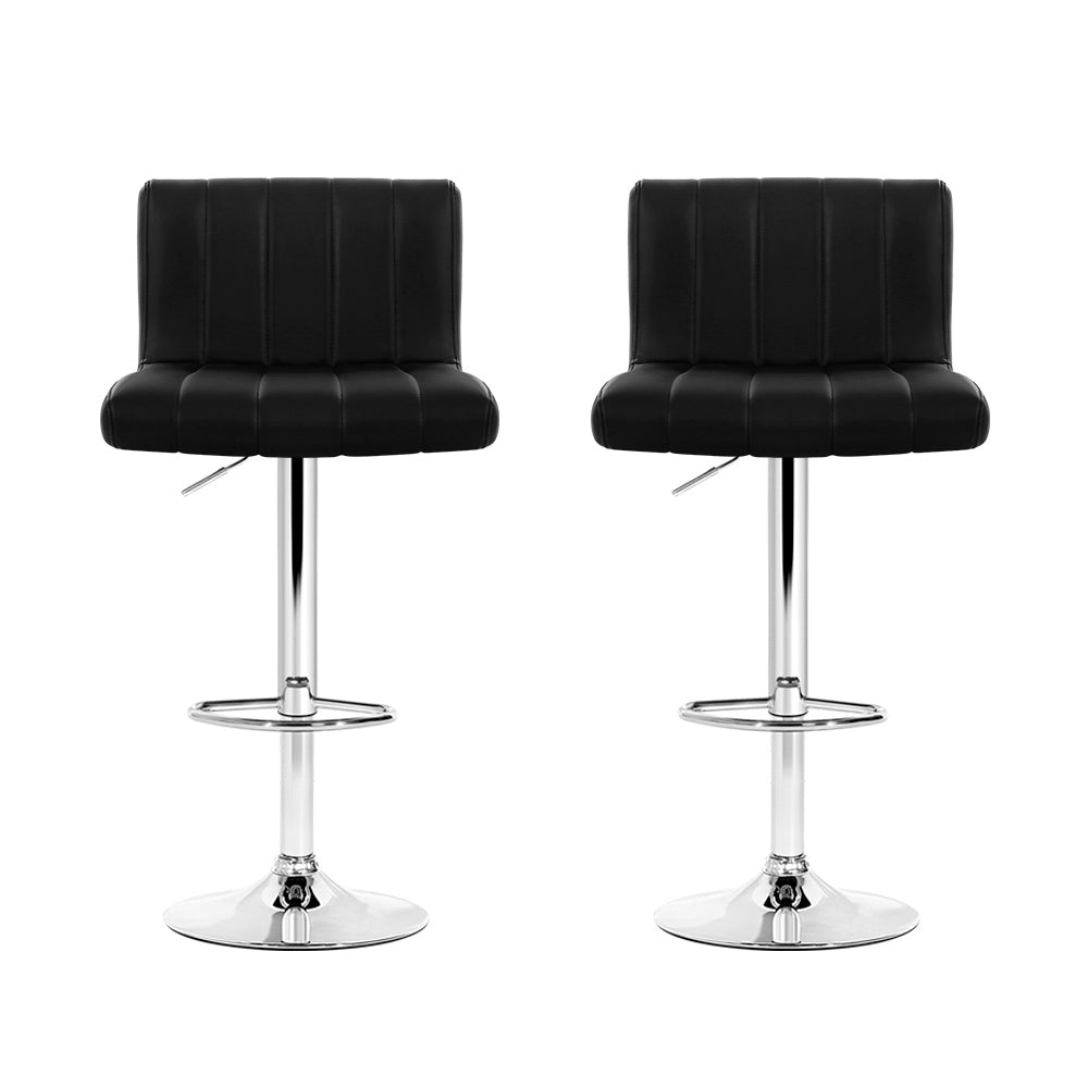 Preston Line Style Bar Stools – Black – Set of 2