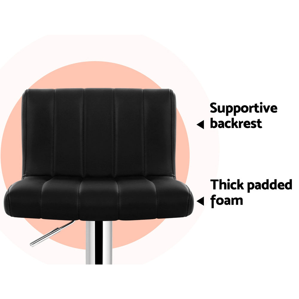 Preston Line Style Bar Stools – Black – Set of 2