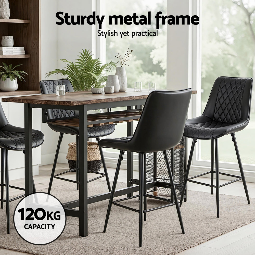Arlo Bar Stools – Black – Set of 2