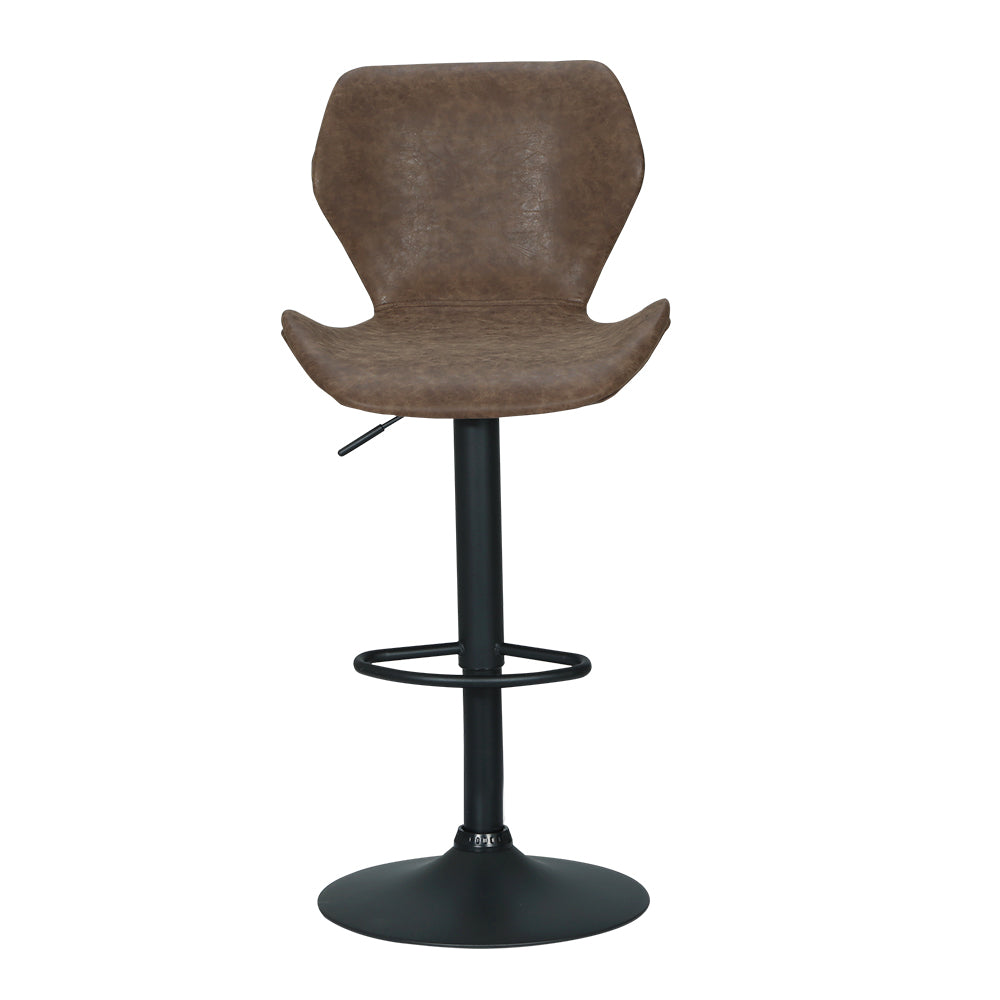 Hendrik Metal Swivel Bar Stools – Brown – Set of 2