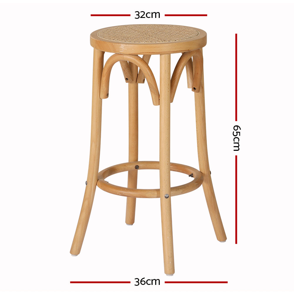 Valina Rattan Counter Stool – Pine – Single