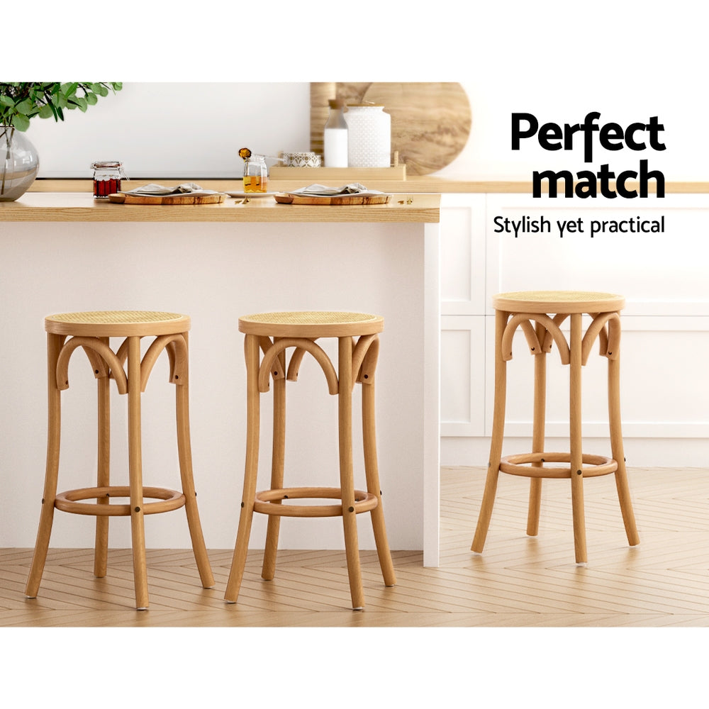 Valina Rattan Counter Stool – Pine – Single