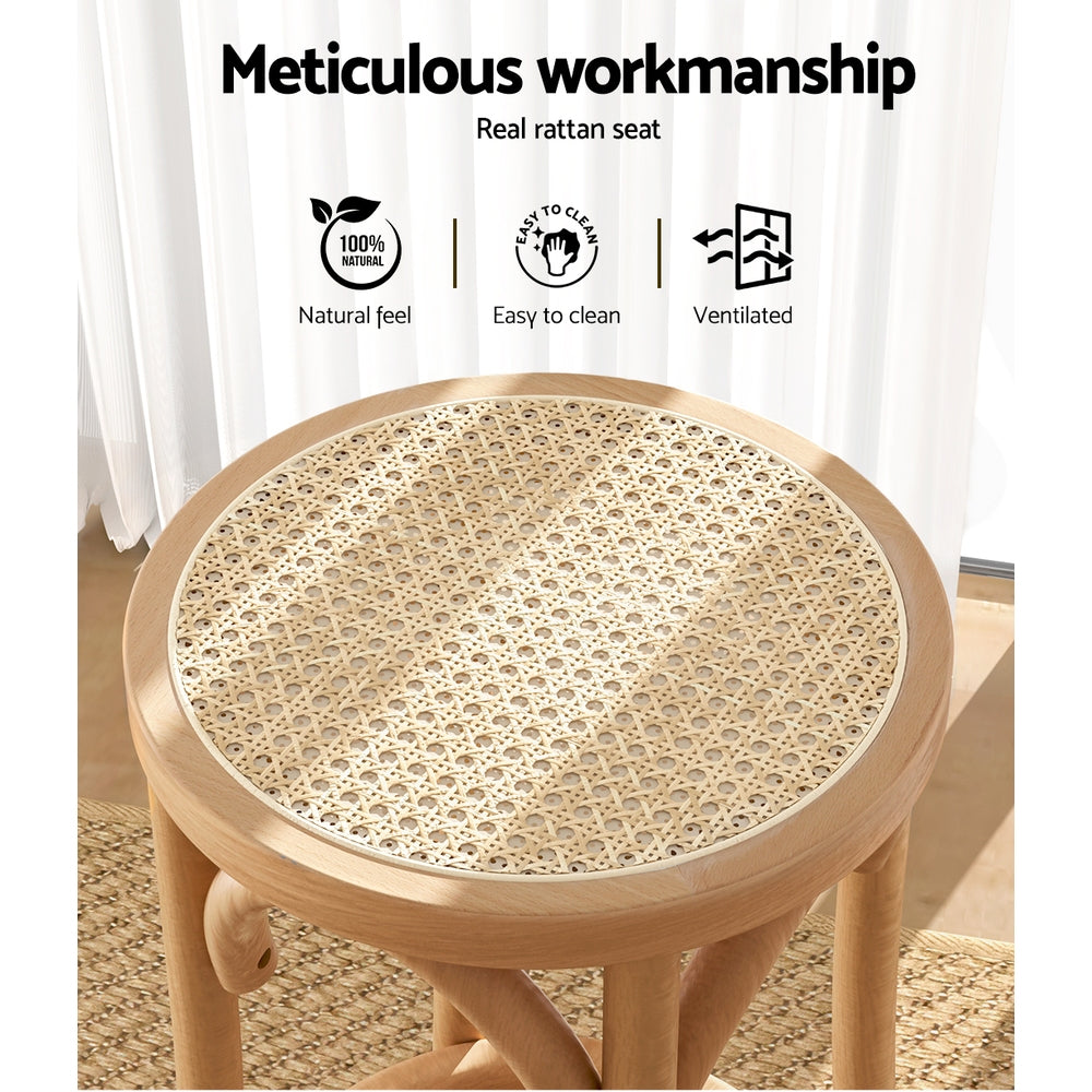 Valina Rattan Counter Stool – Pine – Single