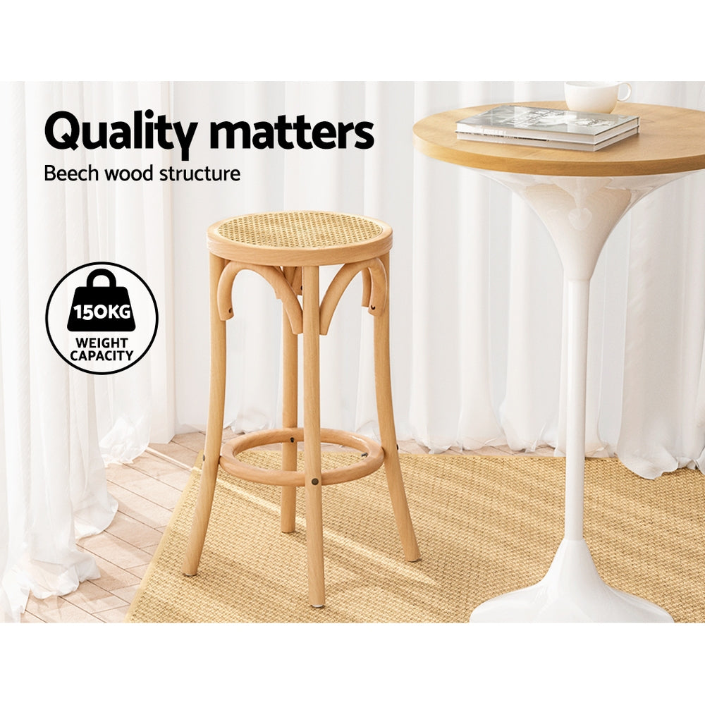 Valina Rattan Counter Stool – Pine – Single