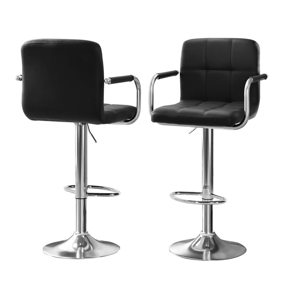 Meridian Bar Table & Stool Set – Black – Set of 3