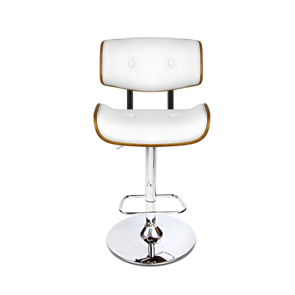 Arlo Gas Lift Bar Stools – White – Set of 2