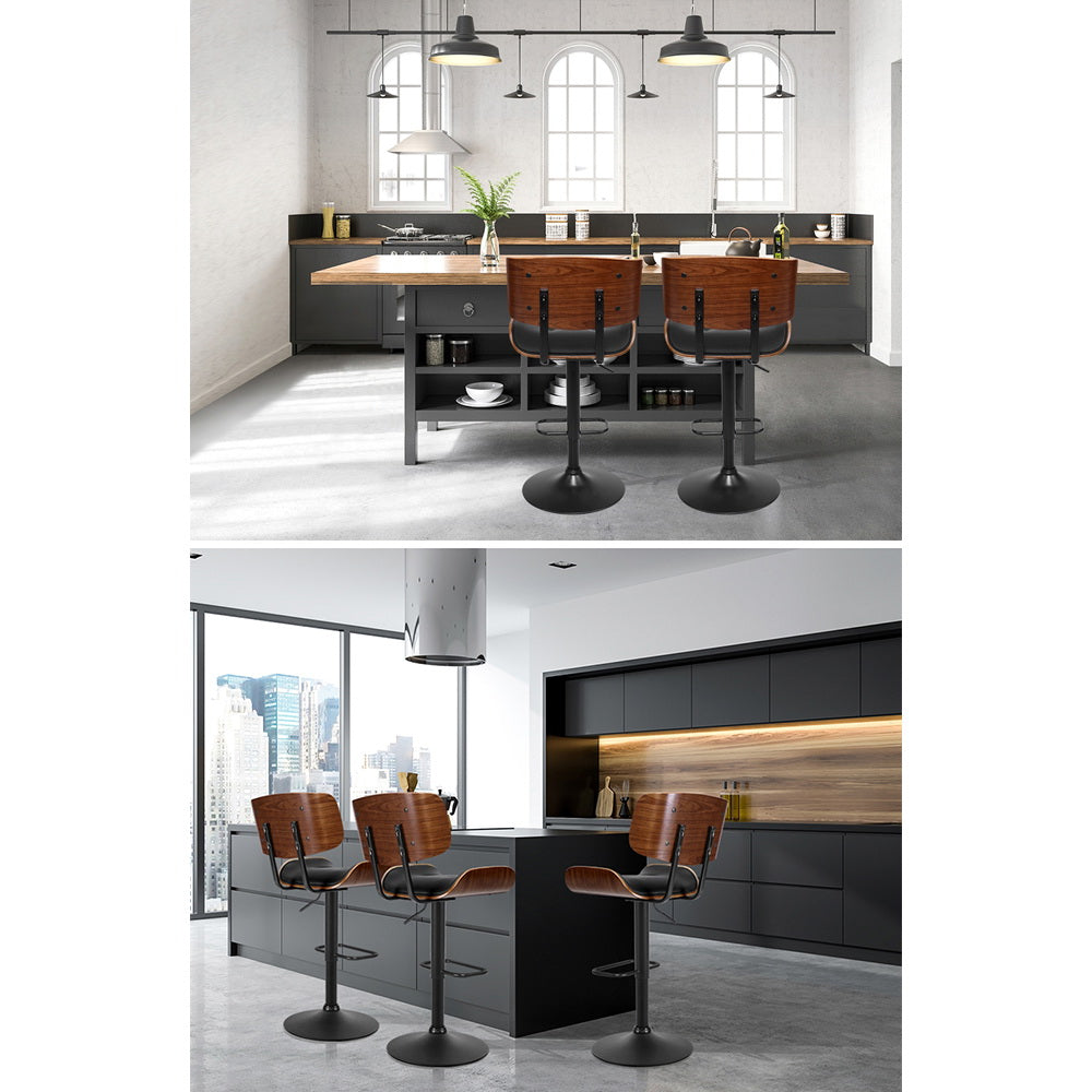 Arlo Gas Lift Bar Stools – Black – Set of 2