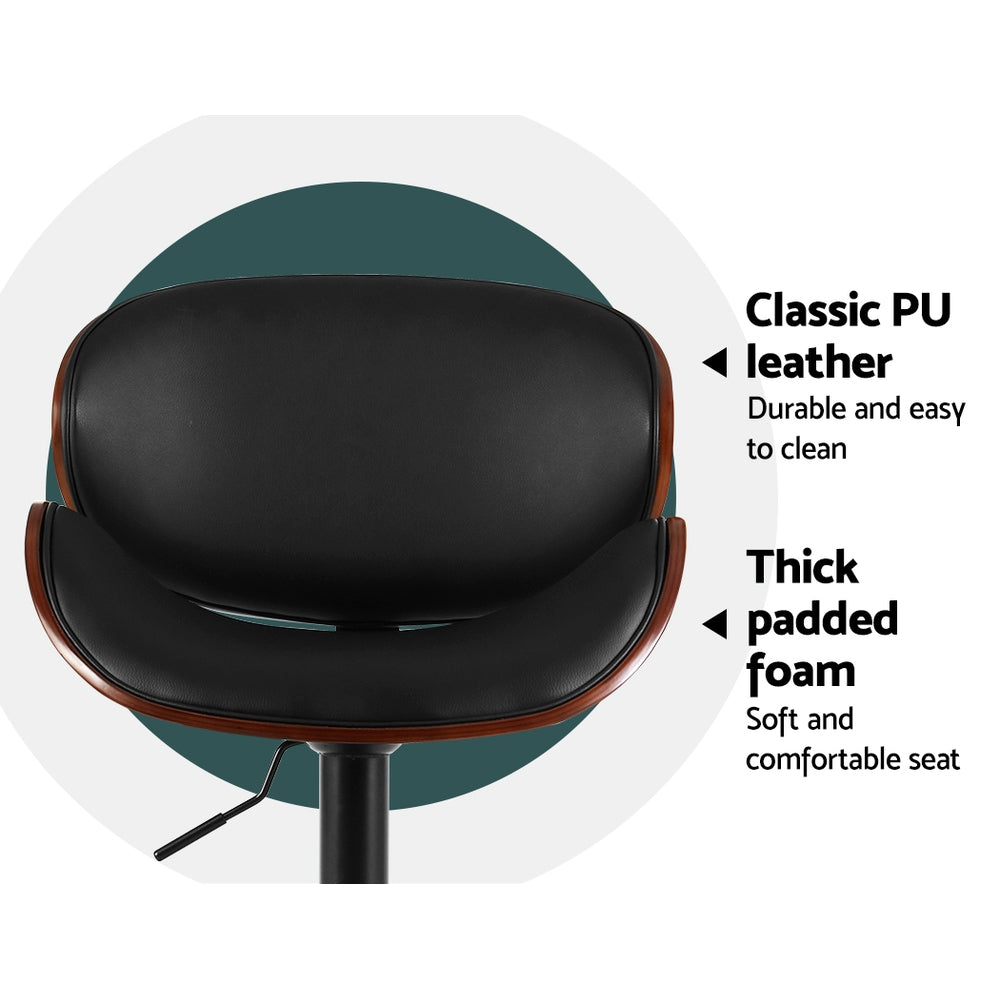 Joyce Swivel Counter Stools – Black – Set of 2
