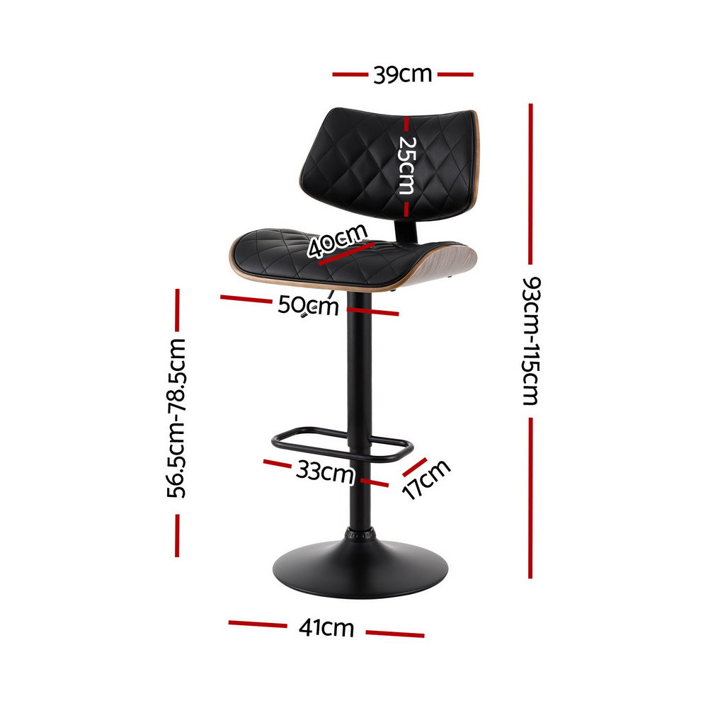 Haven Bentwood Counter Stools – Black – Set of 2