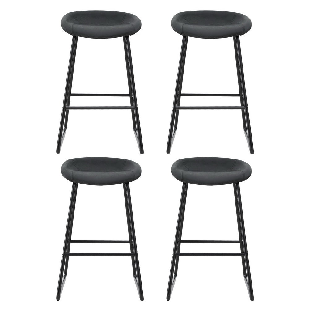 Halston Fixed Counter Stools – Black – Set of 4