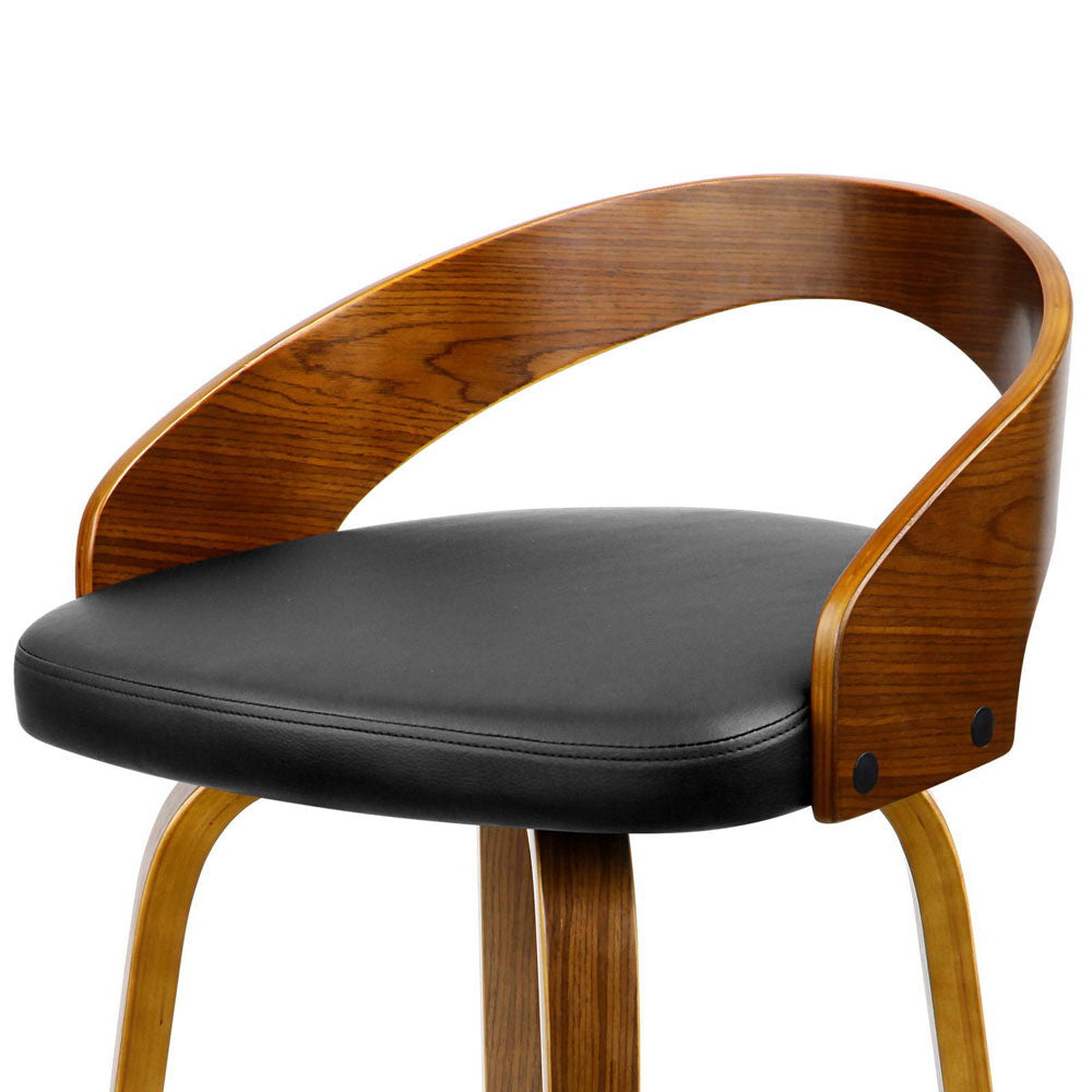 Serano Walnut Bar Stools – Brown / Wood – Set of 2