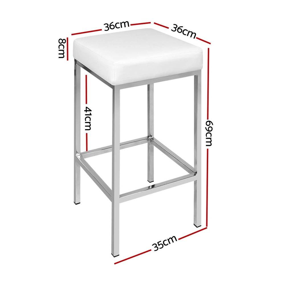 Marino Metal Bar Stools – White – Set of 4