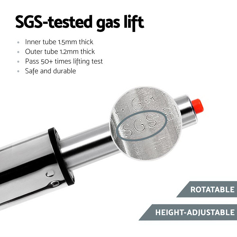 Linden Gas Lift Bar Stools – Grey – Set of 4
