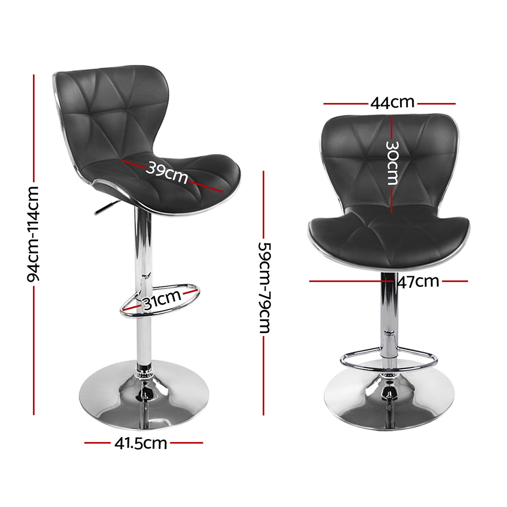 Linden Bar Stools – Black – Set of 4