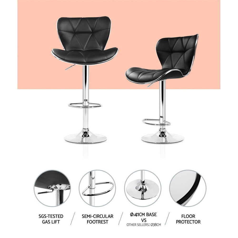 Linden Bar Stools – Black – Set of 4