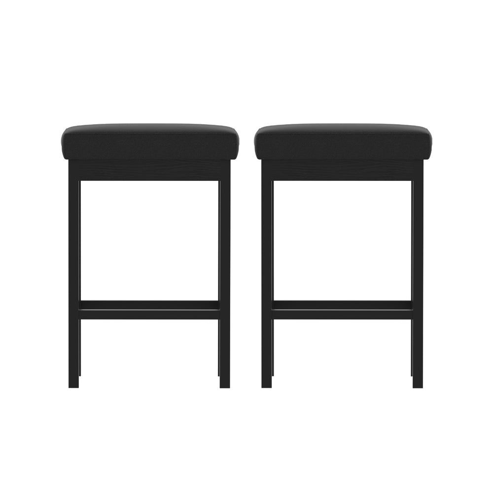 Arlo Metal Bar Stools – Black – Set of 2