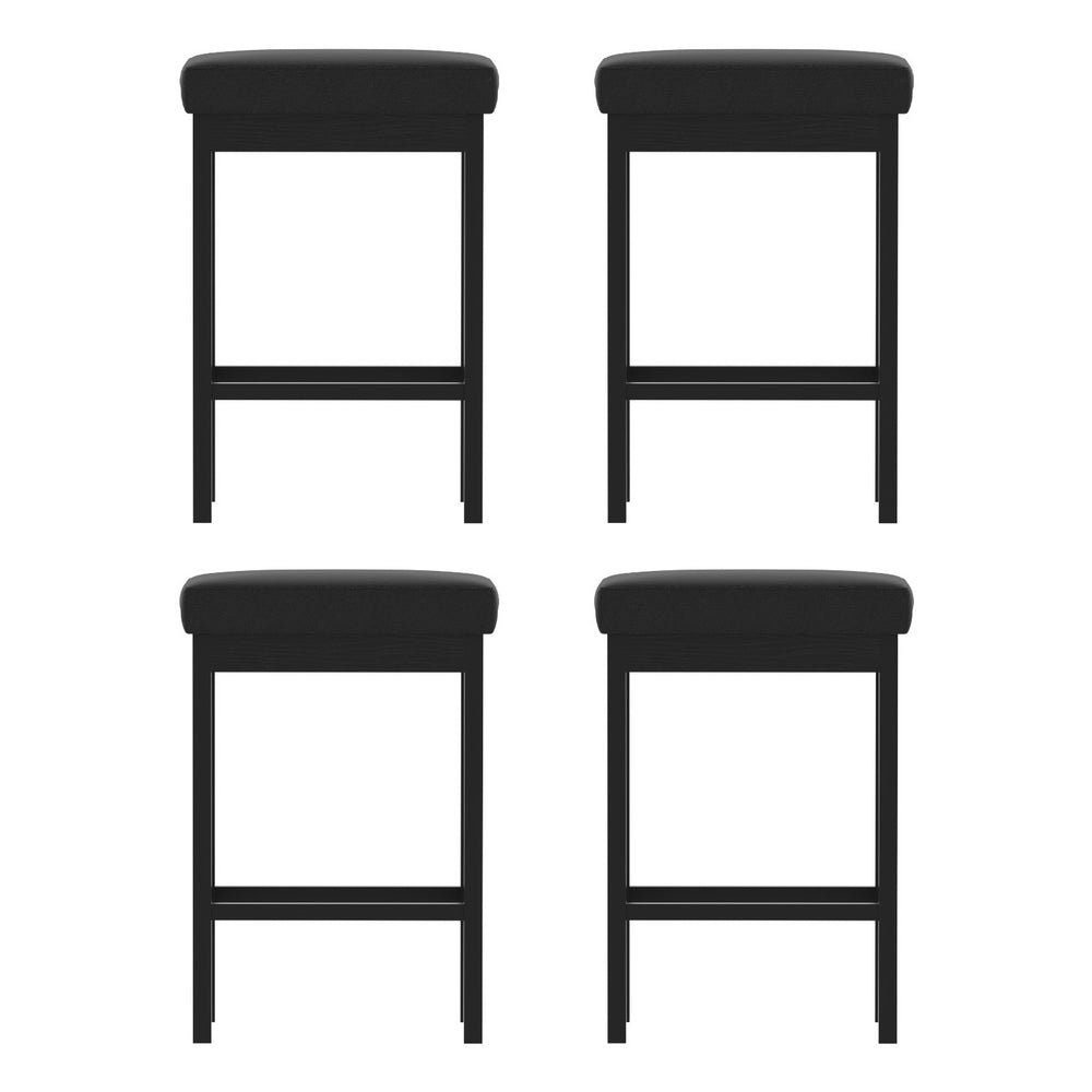 Haven Metal Bar Stools – Black – Set of 4