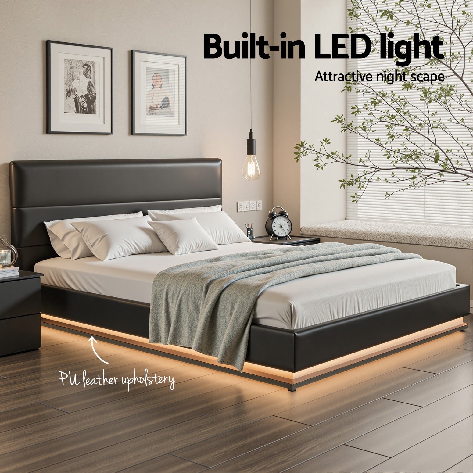 Field Bed Base – Black – Queen